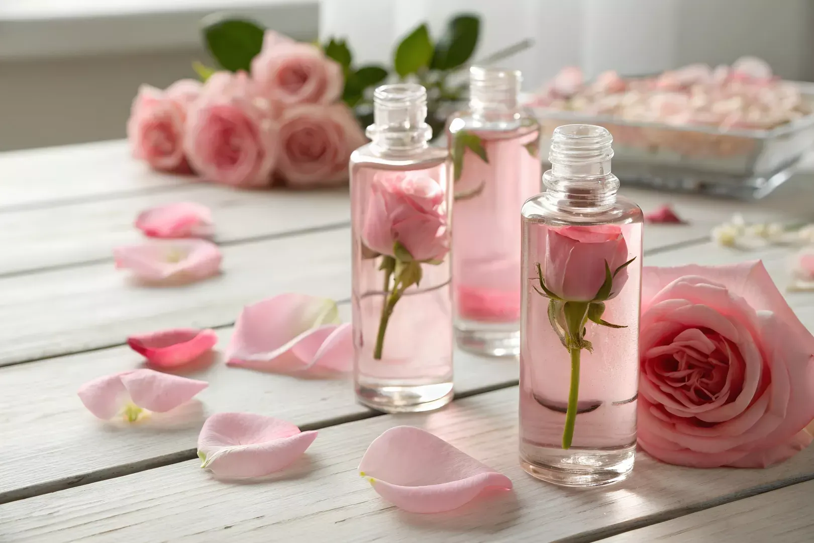 Hydrolat de roses de Damas