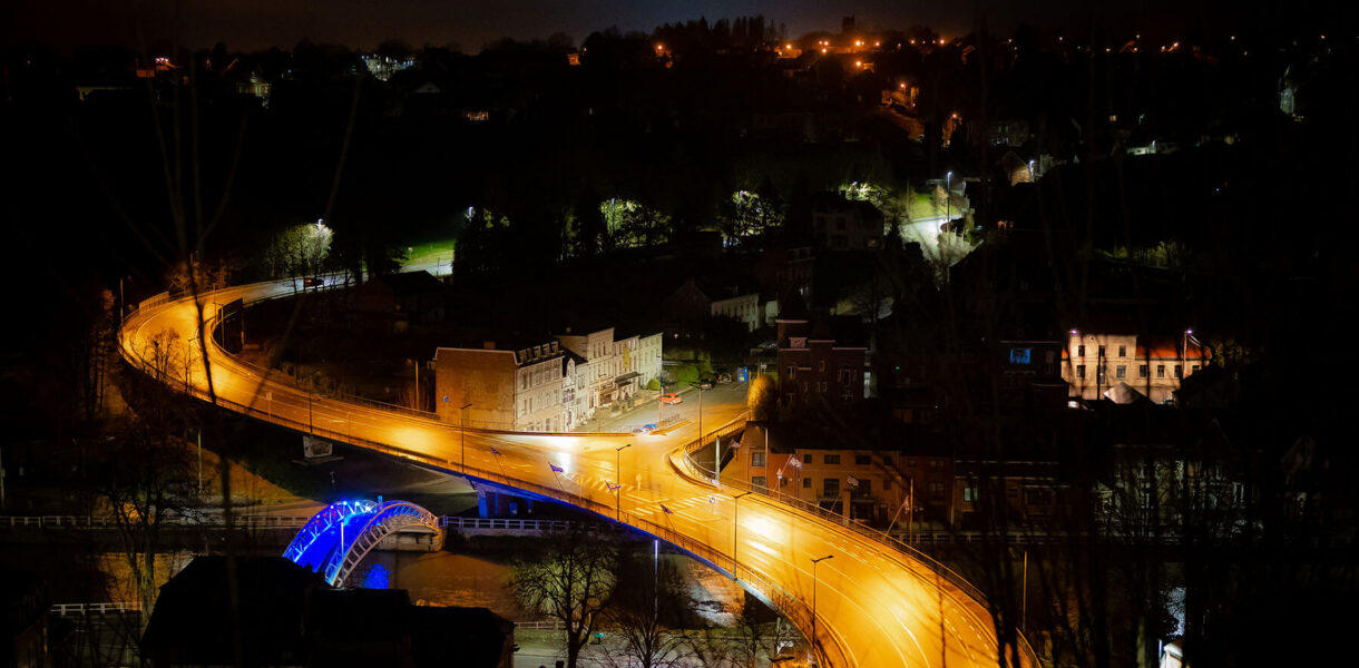 Thuin la nuit. Photo de Christophe Dandois