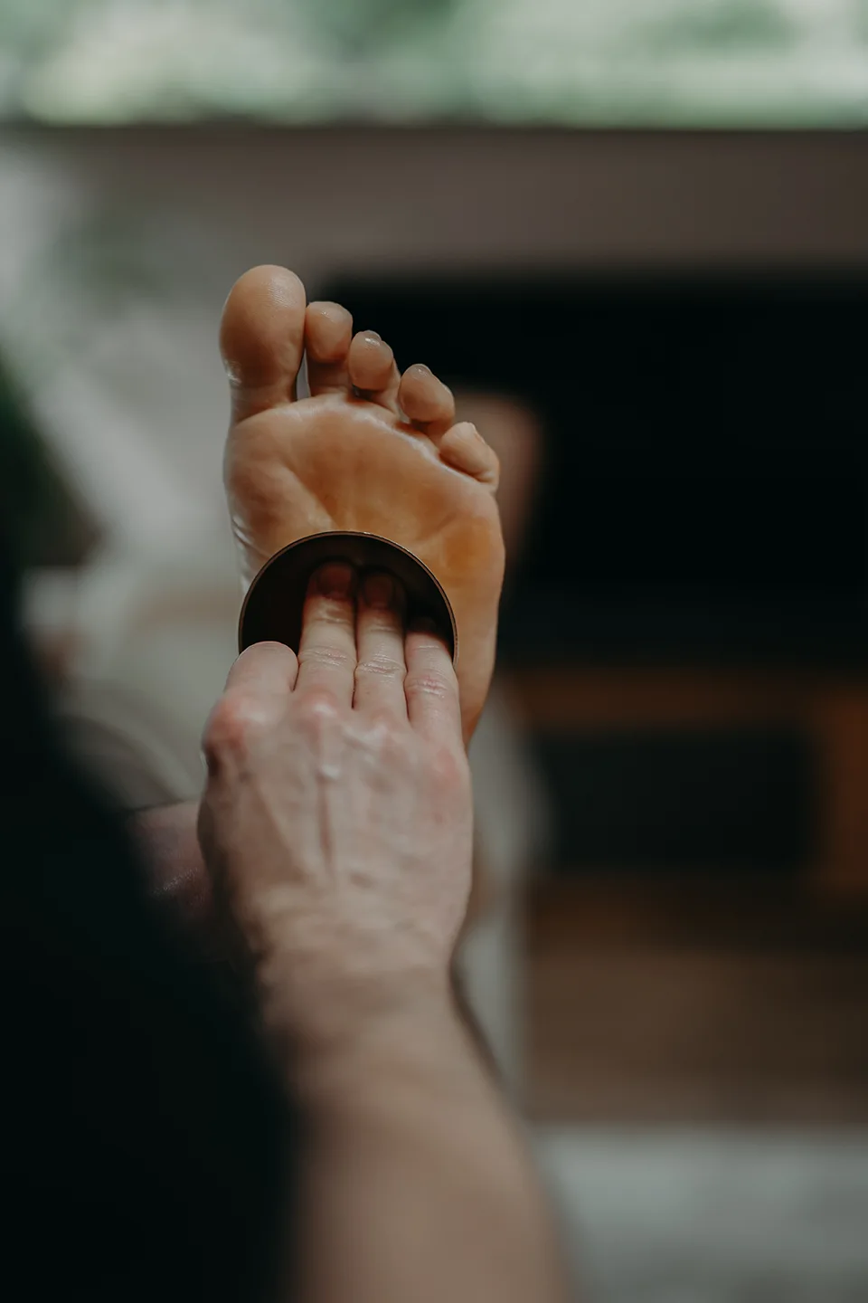 Massage ayurvédique des pieds au bol Kansu à Thuin, près de Charleroi