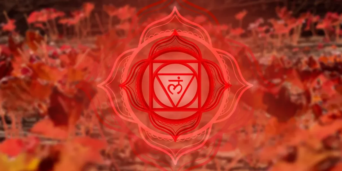 chakra racine : mandala rouge Muladhara, symbole d'ancrage — Pulse Harmony Bullez Thuin